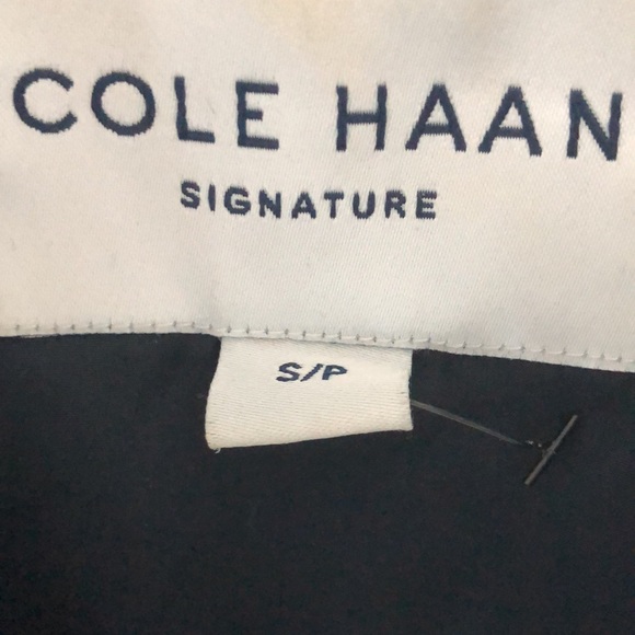 Cole Haan hooded puffer coat with gold hardware long puffer jacket size small - Picture 5 of 7